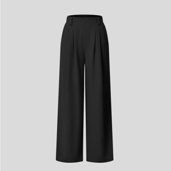Halara TALL Length High Waisted Side Pocket Wide Leg Waffle Work NEW!!!!🖤 - Picture 6 of 12